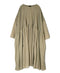 NMDS26602D ORGANIC MICRO CHECK&VOILE PLAIN PATCHWORK OVERDYE PINTUCK PULLOVER DRESS