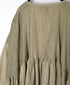 NMDS26602D ORGANIC MICRO CHECK&VOILE PLAIN PATCHWORK OVERDYE PINTUCK PULLOVER DRESS