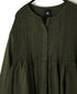 NMDS26603D ORGANIC MICRO CHECK&VOILE PLAIN PATCHWORK OVERDYE CREW-NECK BUTTON SHIRT WITH PINTUCK