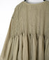 NMDS26603D ORGANIC MICRO CHECK&VOILE PLAIN PATCHWORK OVERDYE CREW-NECK BUTTON SHIRT WITH PINTUCK