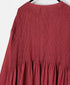 NMDS26604D ORGANIC MICRO CHECK&VOILE PLAIN PATCHWORK OVERDYE CREW-NECK BUTTON SHIRT MAXI DRESS WITH PINTUCK