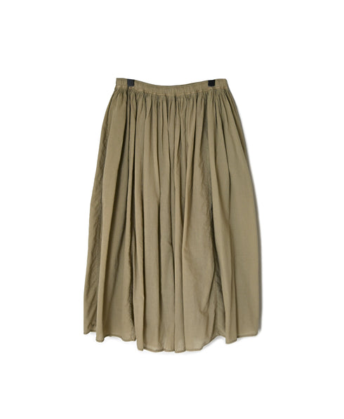 NMDS26605D ORGANIC MICRO CHECK&VOILE PLAIN PATCHWORK OVERDYE RAJASTHAN GATHERED SKIRT