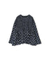 NMDS26612 80s ORGANIC SMALL CHECK MEDIUM FLOWER BLOCK PRINT C/NECK P/O SHIRT WITH PINTUCK