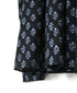NMDS26613 80s ORGANIC SMALL CHECK MEDIUM FLOWER BLOCK PRINT CREW-NECK P/O SHIRT DRESS WITH PINTUCK