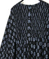 NMDS26613 80s ORGANIC SMALL CHECK MEDIUM FLOWER BLOCK PRINT CREW-NECK P/O SHIRT DRESS WITH PINTUCK