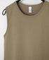 NMF1801 COTTON PEIGNE CREW-NECK SLEEVELESS