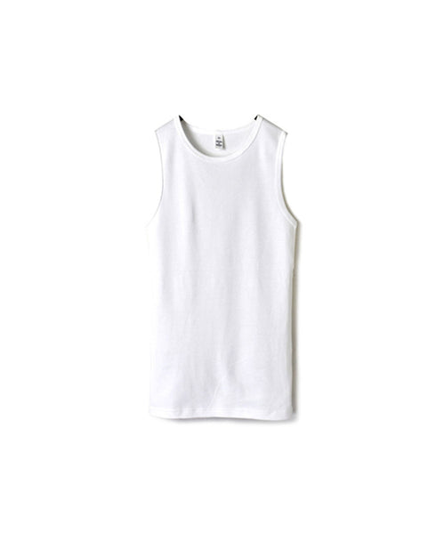 NMF1801 COTTON PEIGNE CREW-NECK SLEEVELESS