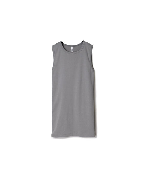 NMF1801 COTTON PEIGNE CREW-NECK SLEEVELESS