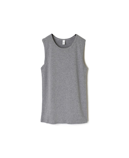 NMF1801 COTTON PEIGNE CREW-NECK SLEEVELESS