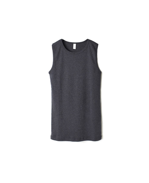 NMF1801 COTTON PEIGNE CREW-NECK SLEEVELESS