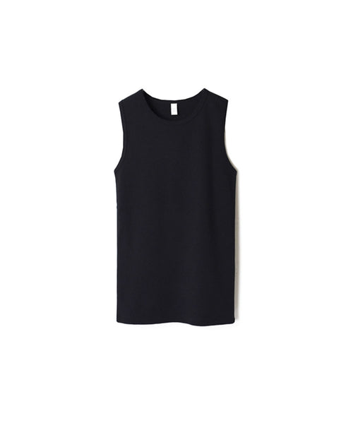 NMF1801 COTTON PEIGNE CREW-NECK SLEEVELESS