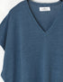NNSL26003 12GG 1PLY LINEN/COTTON V-NECK VEST WITH SIDE BUTTON