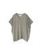 NNSL26003 12GG 1PLY LINEN/COTTON V-NECK VEST WITH SIDE BUTTON