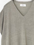 NNSL26003 12GG 1PLY LINEN/COTTON V-NECK VEST WITH SIDE BUTTON