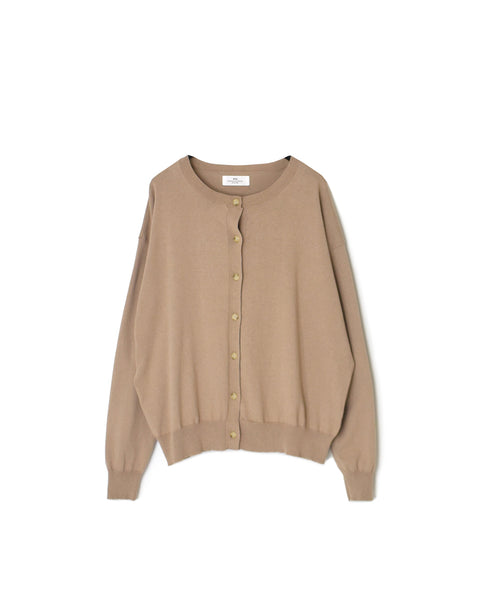 NNSL26012 14GG 1PLY HIGH TWIST COTTON CREW-NECK CARDIGAN