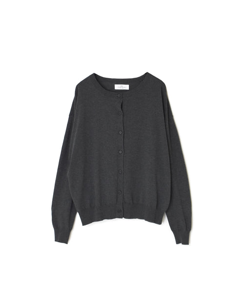 NNSL26012 14GG 1PLY HIGH TWIST COTTON CREW-NECK CARDIGAN