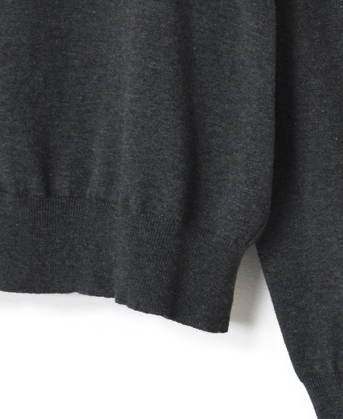 NNSL26012 14GG 1PLY HIGH TWIST COTTON CREW-NECK CARDIGAN