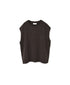 NNSL26512 7GG PLAIN STITCH NYLON/COTTON/WOOL CREW-NECK VEST WITH SIDE BUTTON