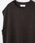 NNSL26512 7GG PLAIN STITCH NYLON/COTTON/WOOL CREW-NECK VEST WITH SIDE BUTTON