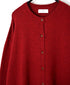 NNSL26513 7GG PLAIN STITCH NYLON/COTTON/WOOL CREW-NECK CARDIGAN