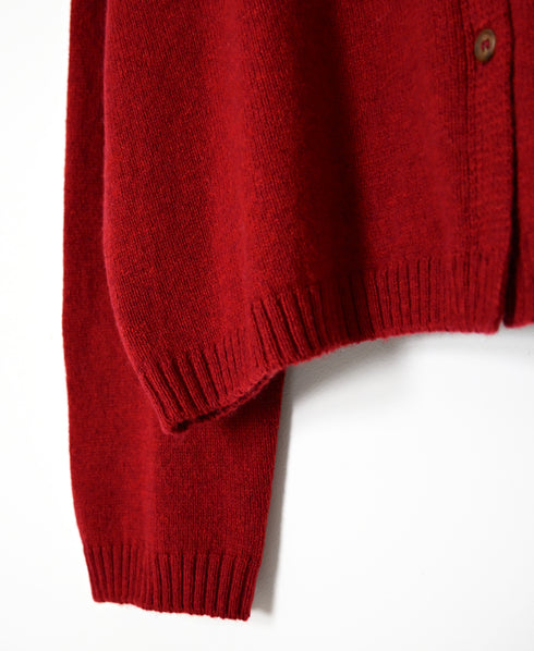 NNSL26513 7GG PLAIN STITCH NYLON/COTTON/WOOL CREW-NECK CARDIGAN