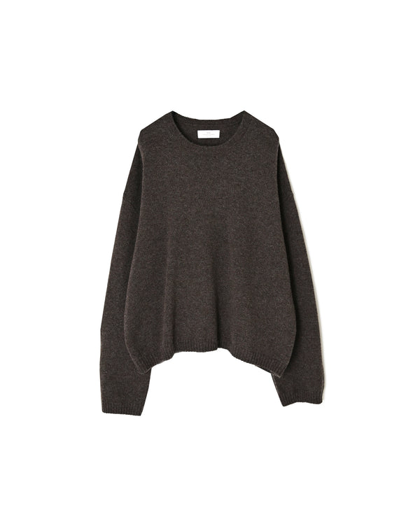 NNSL26514 7GG PLAIN STITCH NYLON/COTTON/WOOL CREW-NECK PULLOVER