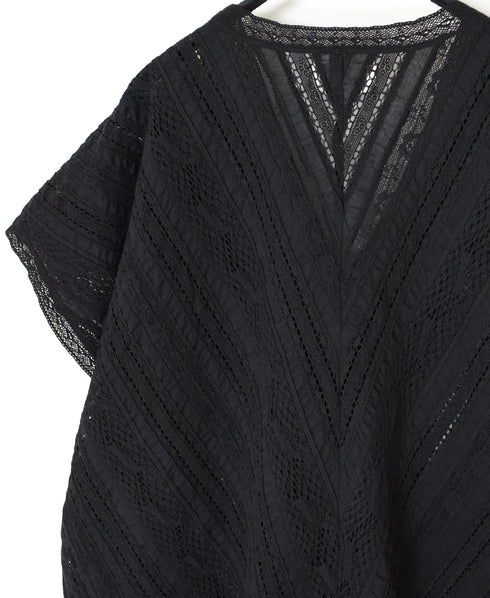 NSL25063 ALL LACE FRENCH/SL PONCHO