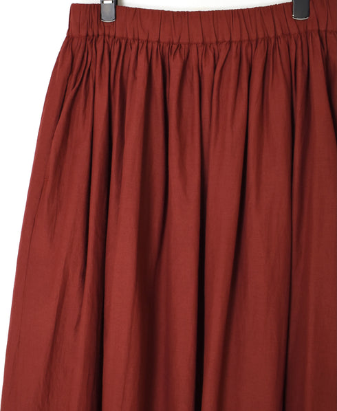 NSL25565 60s CAMBRIC PLAIN GATHERED SKIRT