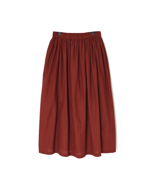 NSL25565 60s CAMBRIC PLAIN GATHERED SKIRT