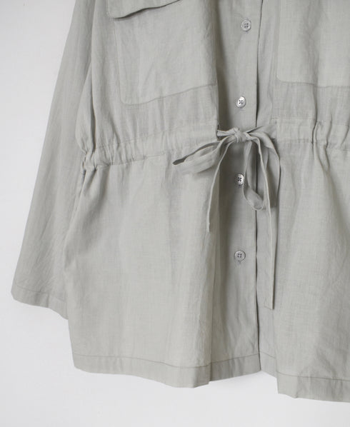 NSL26001 60s CAMBRIC PLAIN REGULAR COLLAR FLAP POCKET SHIRTS