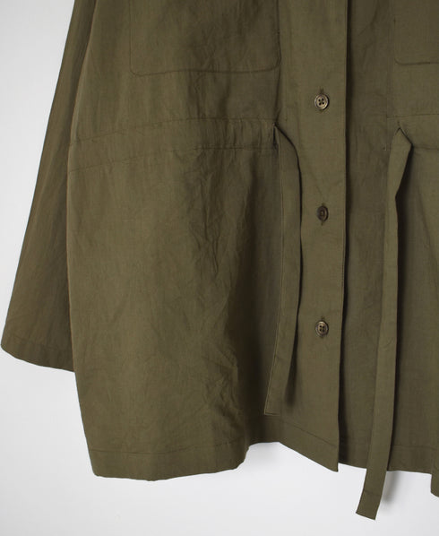 NSL26001 60s CAMBRIC PLAIN REGULAR COLLAR FLAP POCKET SHIRTS