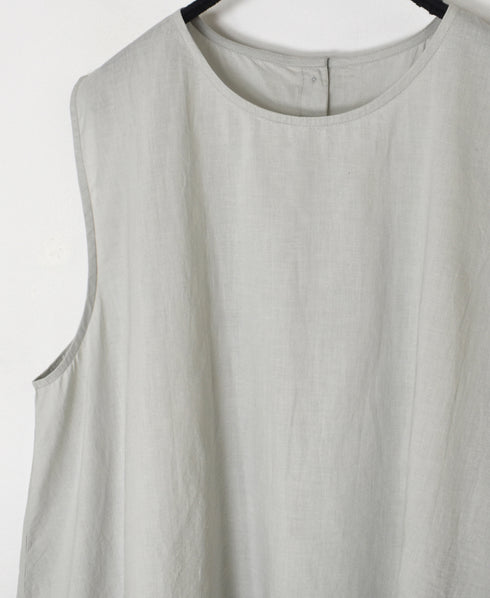 NSL26002 60s CAMBRIC PLAIN BACK OPENING NO/SL SMOCK