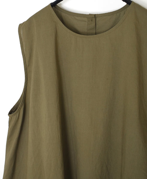 NSL26002 60s CAMBRIC PLAIN BACK OPENING NO/SL SMOCK