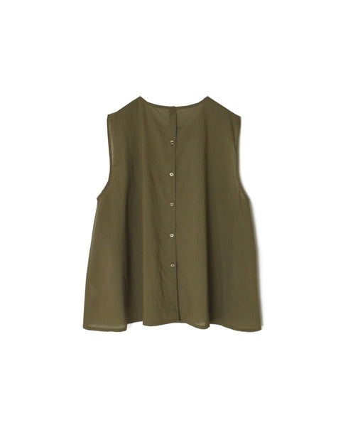 NSL26002 60s CAMBRIC PLAIN BACK OPENING NO/SL SMOCK