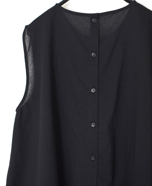NSL26002 60s CAMBRIC PLAIN BACK OPENING NO/SL SMOCK