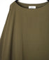 NSL26003 60s CAMBRIC PLAIN CREW-NECK BACK SIDE GATHERED DRESS WITH LINING