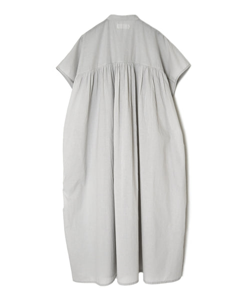 NSL26007 60s CAMBRIC PLAIN BANDED COLLAR FRENCH/SL DRESS