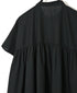 NSL26007 60s CAMBRIC PLAIN BANDED COLLAR FRENCH/SL DRESS