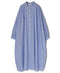 NSL26014 80s COTTON VOILE STRIPE BANDED COLLAR GATHER SHIRT DRESS