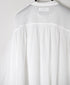 NSL26021 80s COTTON VOILE PLAIN BANDED COLLAR GATHERED SHIRT