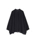 NSL26021 80s COTTON VOILE PLAIN BANDED COLLAR GATHERED SHIRT