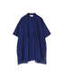 NSL26023 80s COTTON VOILE PLAIN BANDED COLLAR S/SL PINTUCK SHIRT