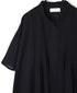 NSL26023 80s COTTON VOILE PLAIN BANDED COLLAR S/SL PINTUCK SHIRT