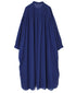 NSL26024 80s COTTON VOILE PLAIN BANDED COLLAR GATHERED SHIRT DRESS
