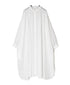 NSL26024 80s COTTON VOILE PLAIN BANDED COLLAR GATHERED SHIRT DRESS