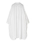NSL26024 80s COTTON VOILE PLAIN BANDED COLLAR GATHERED SHIRT DRESS