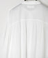 NSL26024 80s COTTON VOILE PLAIN BANDED COLLAR GATHERED SHIRT DRESS