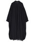 NSL26024 80s COTTON VOILE PLAIN BANDED COLLAR GATHERED SHIRT DRESS