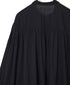 NSL26024 80s COTTON VOILE PLAIN BANDED COLLAR GATHERED SHIRT DRESS