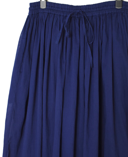 NSL26025 80s COTTON VOILE PLAIN GATHERED SKIRT